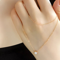 Bubble moissanite necklace, sterling silver design