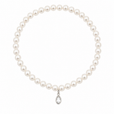 Natural freshwater pearl necklace with silver clasp