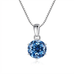 Moissanite pendant necklace styled product shot