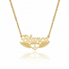 Personalized Double-Layer Name Necklace with Gold Plating | Aru Collection