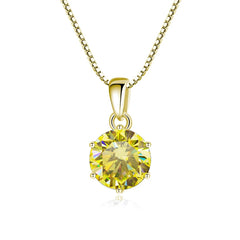 Moissanite pendant necklace, classic design