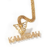 Butterfly beaded headband necklace