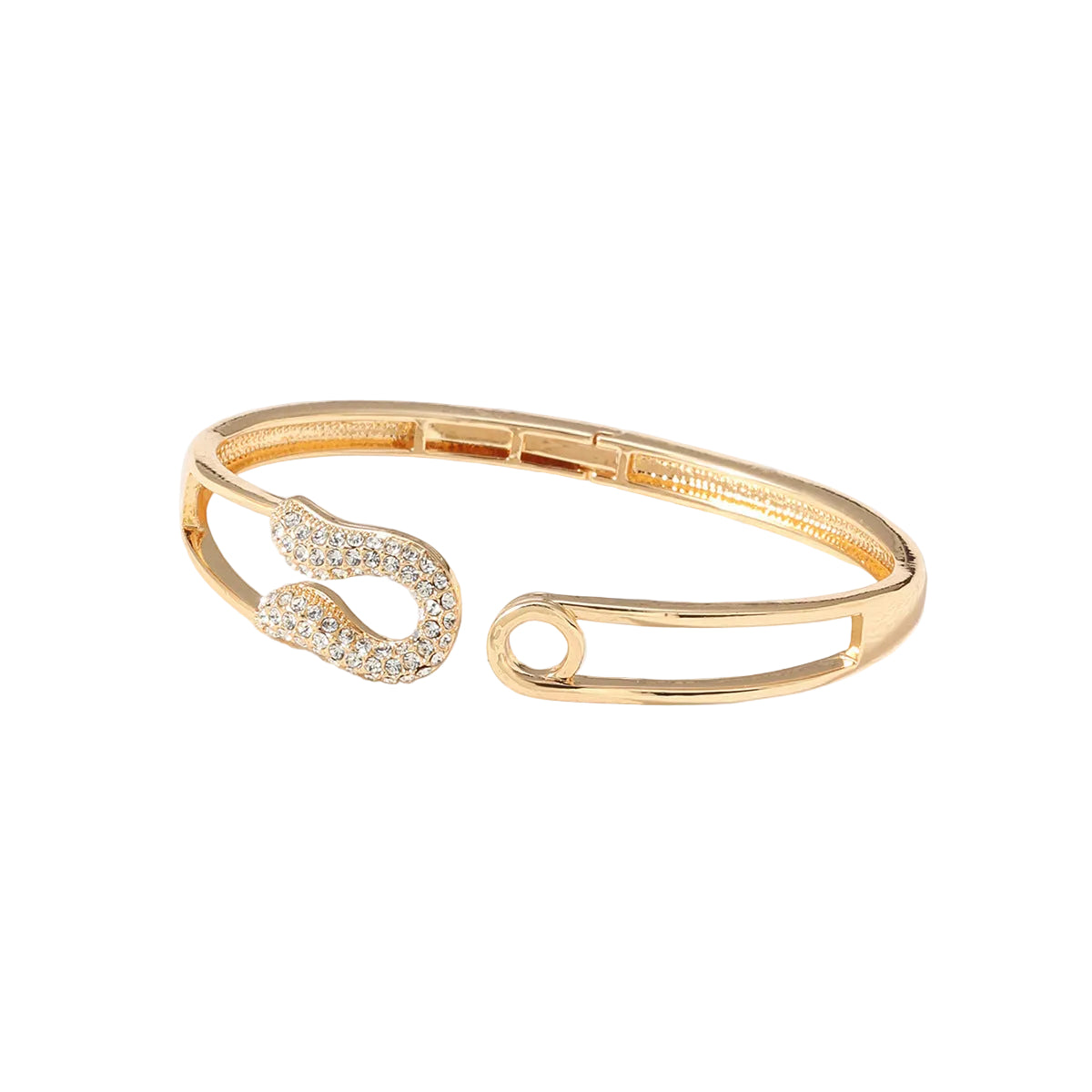 Rose rhinestone adjustable bracelet, close-up