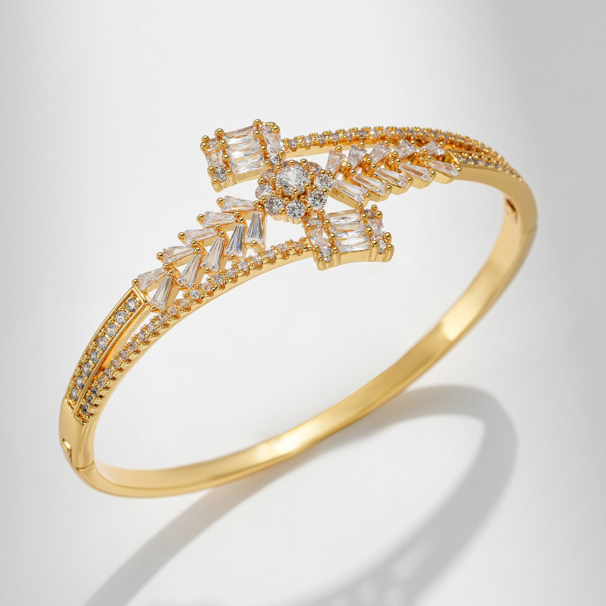 Geometric Zircon Bracelet 18K Gold Plated