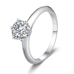 Moissanite Engagement Ring with Adjustable Band