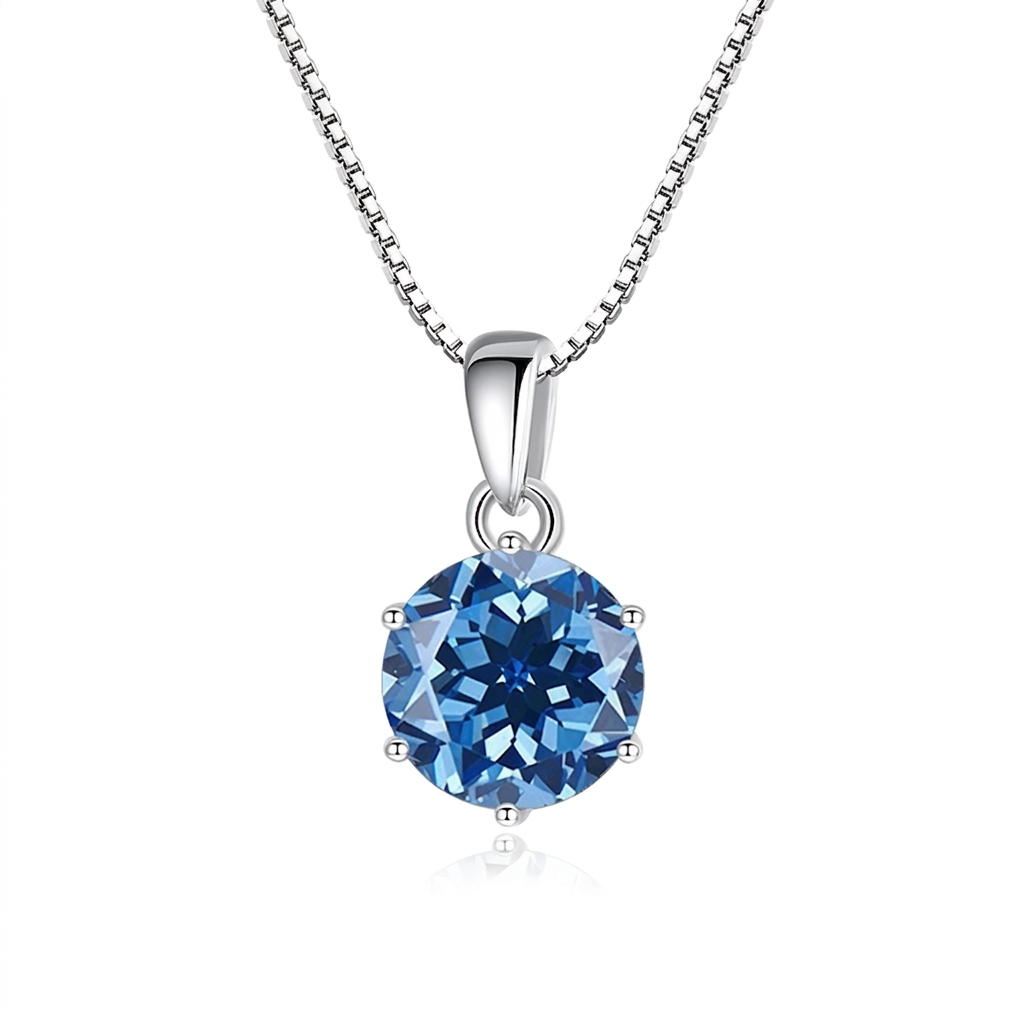 Moissanite pendant necklace styled product shot