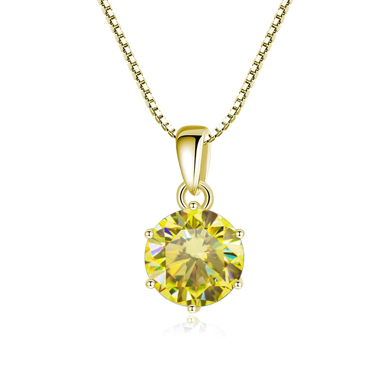 Moissanite pendant necklace, classic design