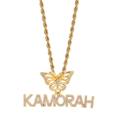 Butterfly beaded headband necklace