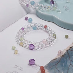 Multilayer Crystal Beaded Bracelet